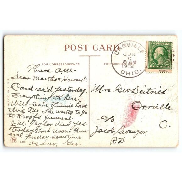 Oh You Pippin Postcard Fantasy Dressed Apple Head Lady S85 Anthropomorphic 1912 - Picture 2 of 2